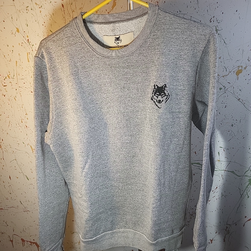 Wolf Co Apparel And Goods Grey Sweatshirt  Size M Made In Canada
